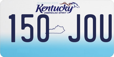 KY license plate 150JOU