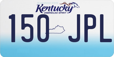 KY license plate 150JPL
