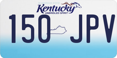 KY license plate 150JPV