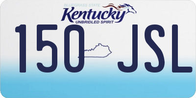 KY license plate 150JSL