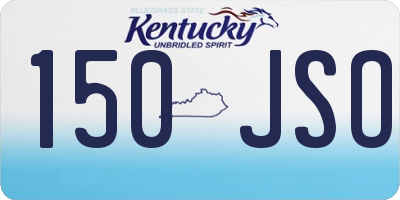 KY license plate 150JSO