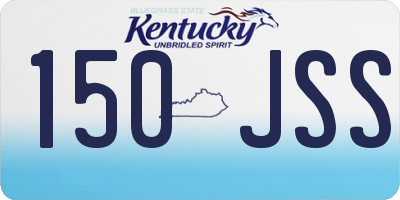 KY license plate 150JSS