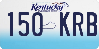 KY license plate 150KRB