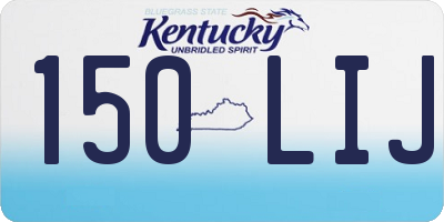 KY license plate 150LIJ