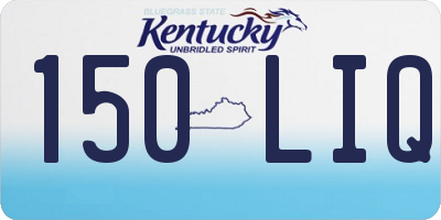 KY license plate 150LIQ
