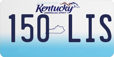 KY license plate 150LIS