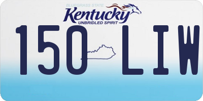 KY license plate 150LIW