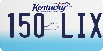 KY license plate 150LIX