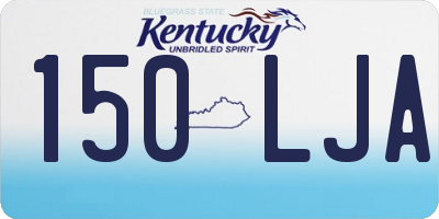 KY license plate 150LJA