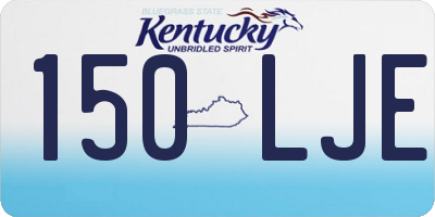 KY license plate 150LJE