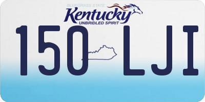 KY license plate 150LJI