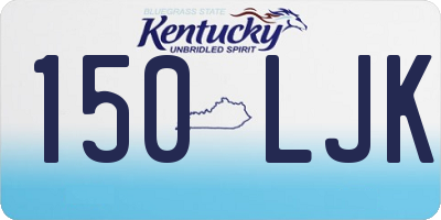 KY license plate 150LJK