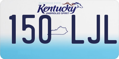 KY license plate 150LJL