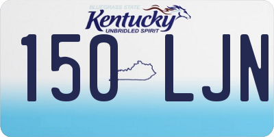 KY license plate 150LJN