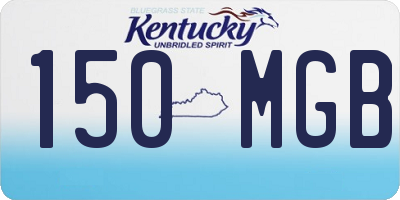 KY license plate 150MGB