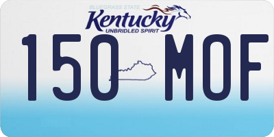 KY license plate 150MOF