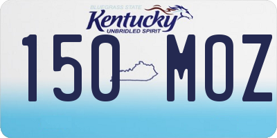 KY license plate 150MOZ