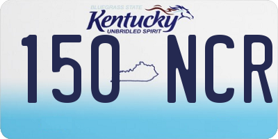 KY license plate 150NCR
