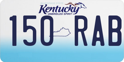 KY license plate 150RAB