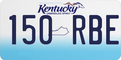 KY license plate 150RBE
