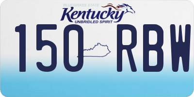 KY license plate 150RBW