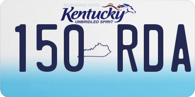 KY license plate 150RDA