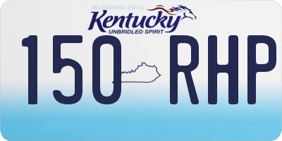 KY license plate 150RHP