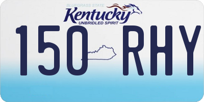 KY license plate 150RHY