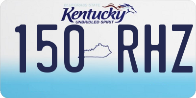 KY license plate 150RHZ