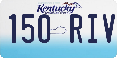 KY license plate 150RIV