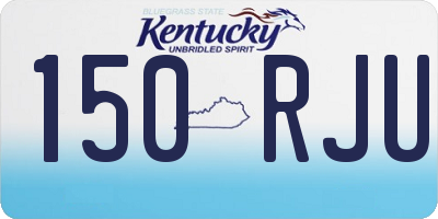 KY license plate 150RJU