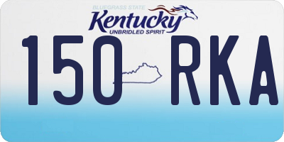 KY license plate 150RKA