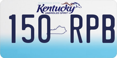 KY license plate 150RPB