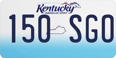 KY license plate 150SGO