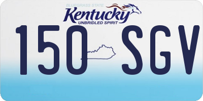 KY license plate 150SGV