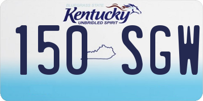 KY license plate 150SGW