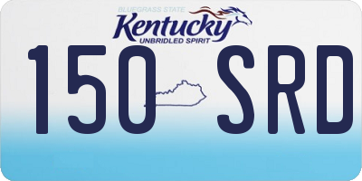 KY license plate 150SRD