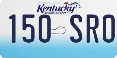 KY license plate 150SRO