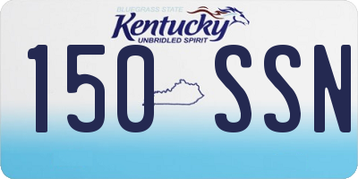 KY license plate 150SSN