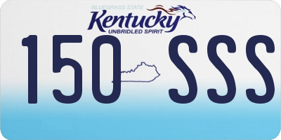 KY license plate 150SSS