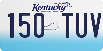 KY license plate 150TUV