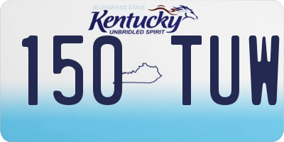 KY license plate 150TUW