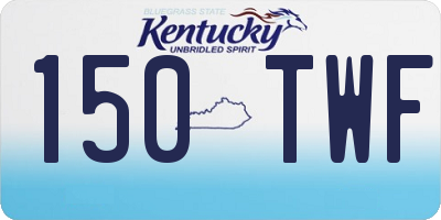 KY license plate 150TWF