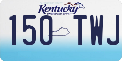 KY license plate 150TWJ