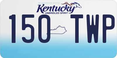KY license plate 150TWP