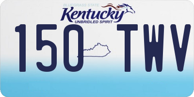 KY license plate 150TWV