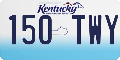 KY license plate 150TWY