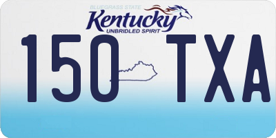 KY license plate 150TXA