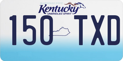 KY license plate 150TXD