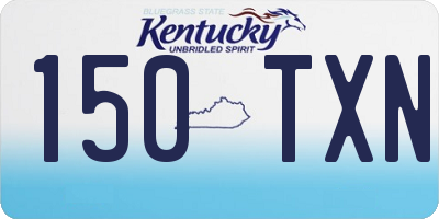 KY license plate 150TXN